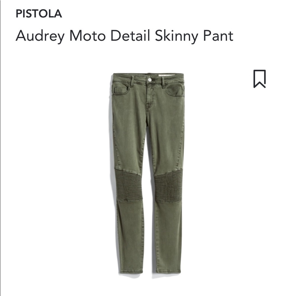 NWT - Pistola Olive Moto Pants